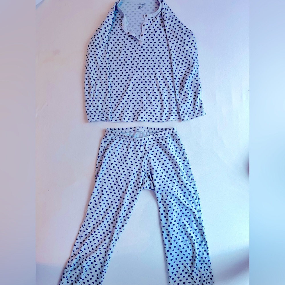 Roller Rabbit Hearts Pajamas (Blue) Womens Xxs Gem